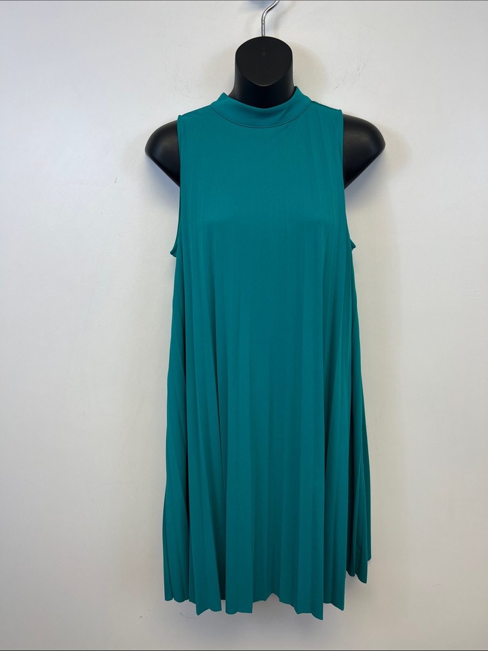 Anthropologie Plenty by Tracy Reese Sleeveless Pleated Teal Swing Dress Size XS